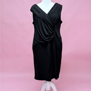 Avenue Black Ruched Party Dress
